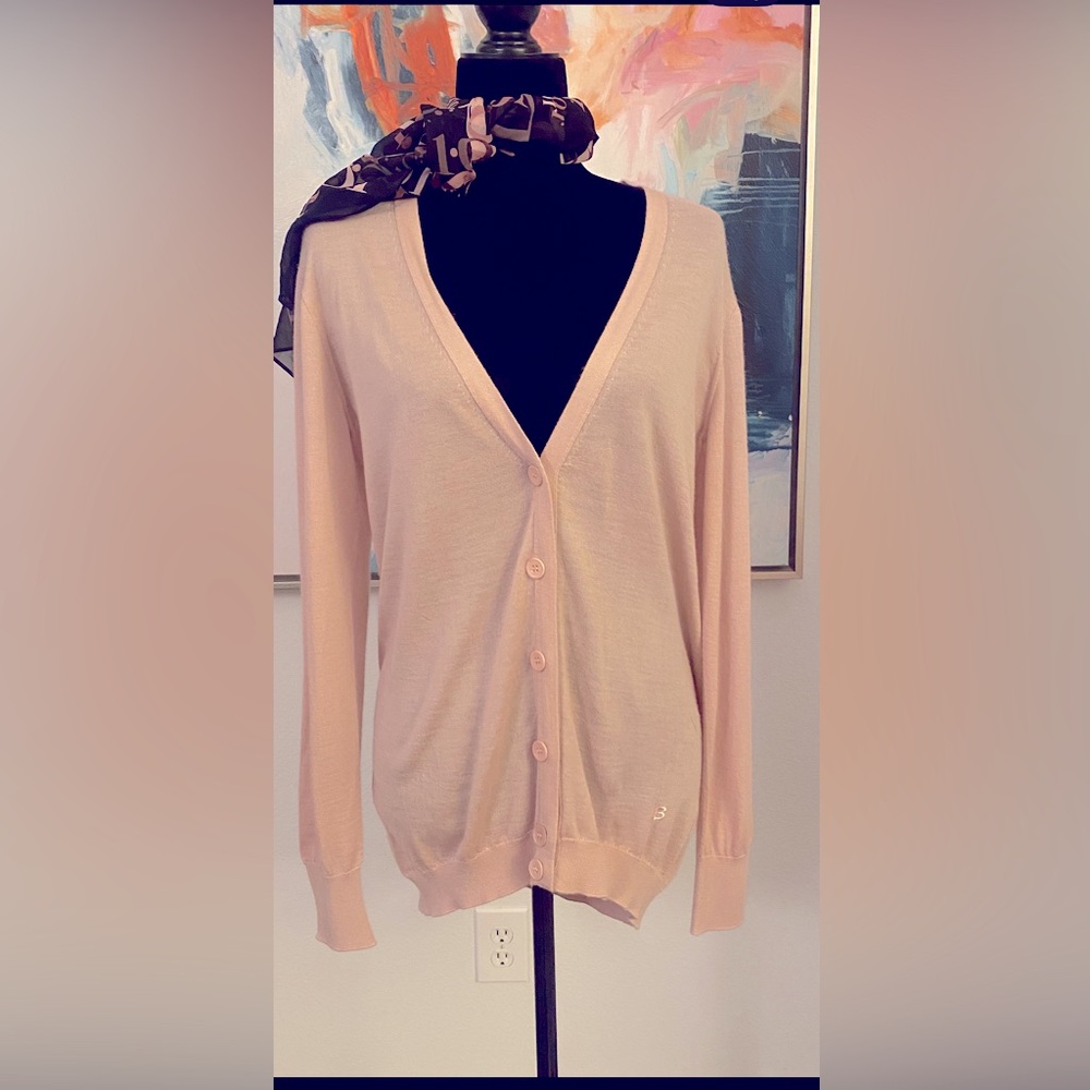Balenciaga  neutrals dusty Pink / Dusty Rose / cardigan. Cashmere